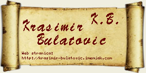 Krasimir Bulatović vizit kartica